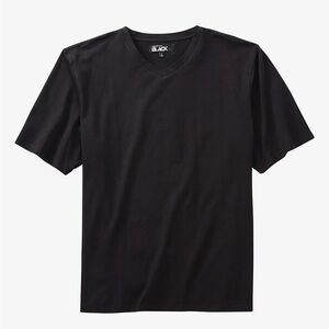 Westport Black Short Sleeve Pima Stretch Solid V-Neck Tee